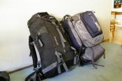 our packs, pre-trip