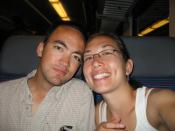 Us on train from Lucerne to Milan